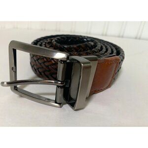 CAF Mens Size 42 105 Brown Weave Leather Belt